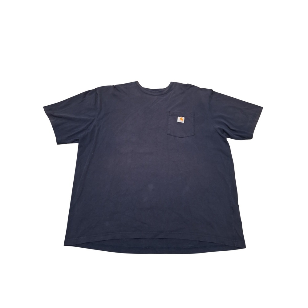Carhartt Mens XL Navy Blue Short Sleeve Pocket T-Shirt Original Fit Workwear